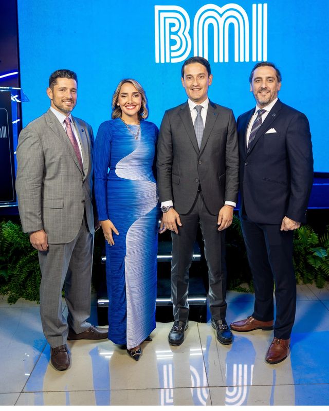 Andrew Sierra, Maryorie Piña, Manuel Trujillo y Esteban Chinchilla en el lanzamiento de Capital Health Premium de BMI Seguros