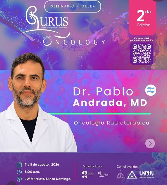 Arte del Seminario-Taller Gurus Oncology 2026 con el doctor Pablo Andrada
