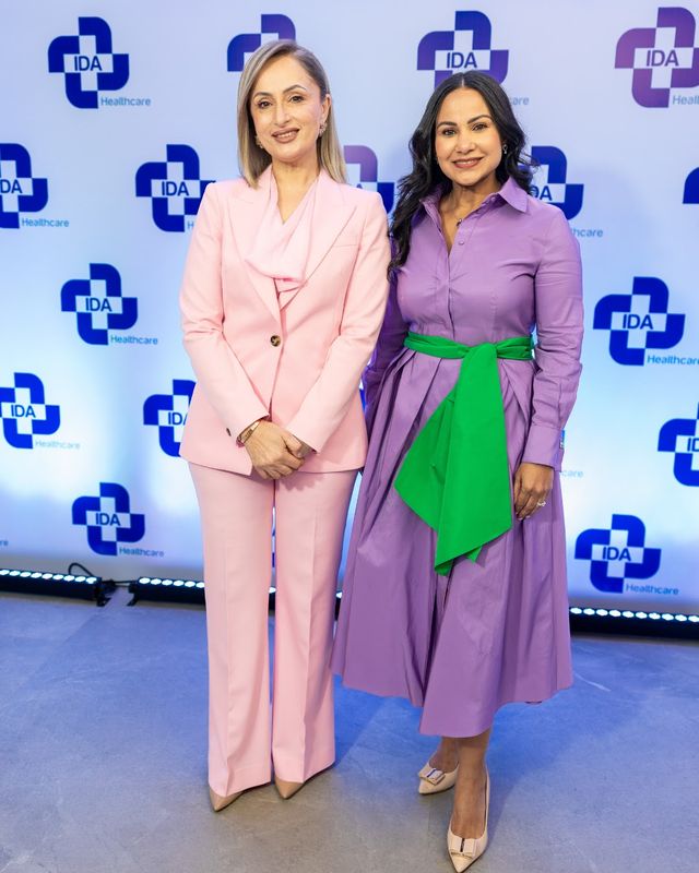 Hala Kubba, de Northwell Health, y Laura Ferreira en IDA Healthcare