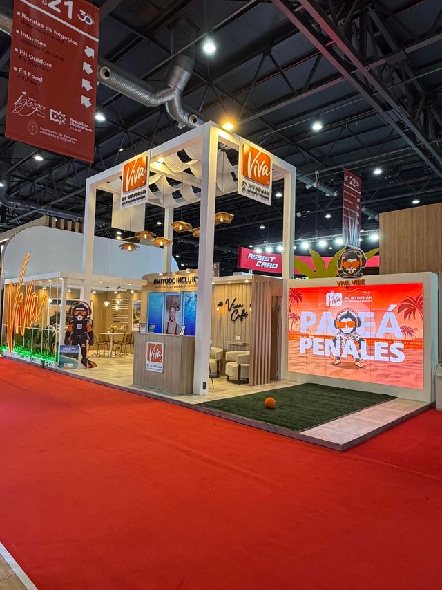 El stand de Viva Resorts by Wyndham en la feria de Buenos Aires