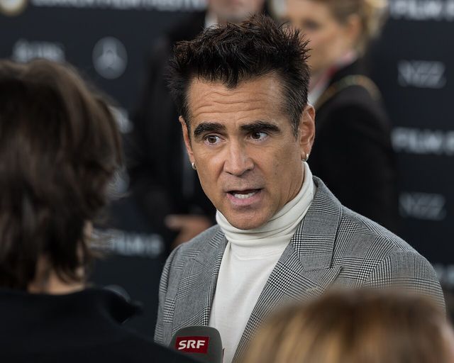 Colin Farrell en la alfombra verde del Festival de Cine de Zúrich en septiembre de 2025
