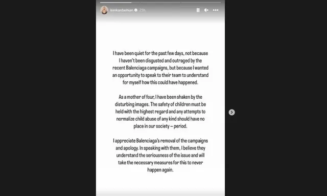 Kim Kardashian rompe el silencio tras campaña de Balenciaga