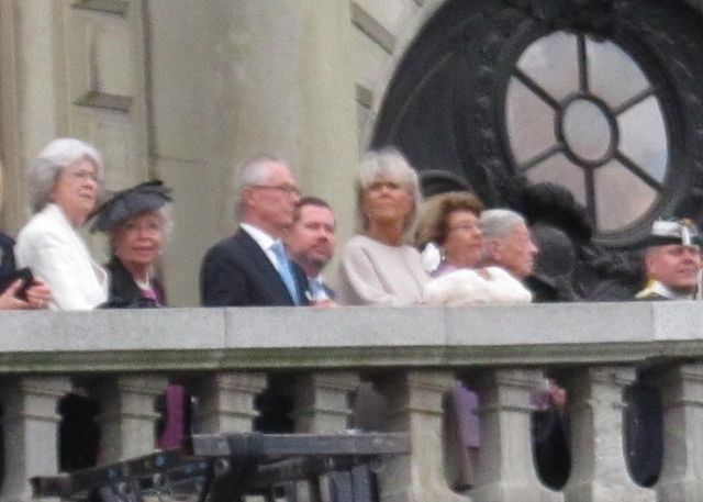 Las cuatro hermanas del rey Carlos XVI Gustavo de Suecia, entre ellas la princesa Birgitta, en el Palacio Real de Estocolmo en 2013