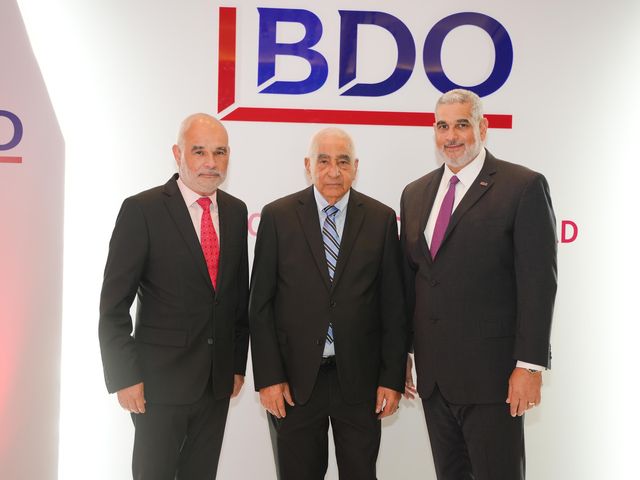 Gustavo A. Ortega, Alberto Ortega y Carlos Ortega Cordero en el 50 aniversario de BDO