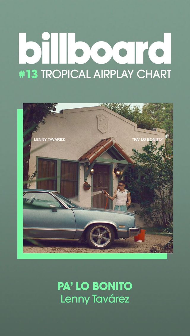 Portada de «Pa' Lo Bonito» con el anuncio del puesto 13 en Billboard