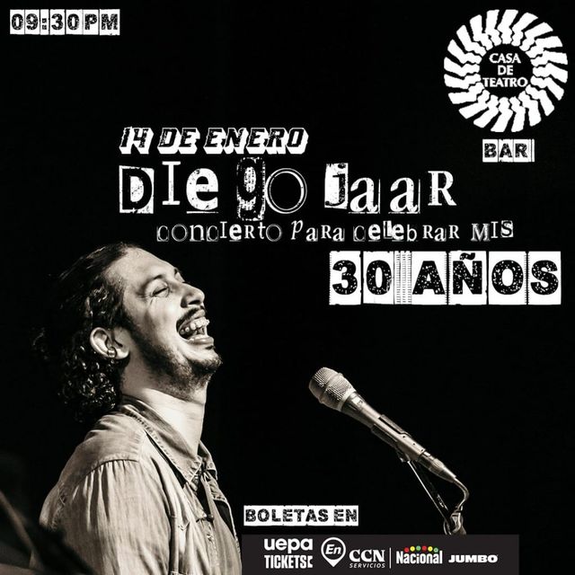 Diego Jaar celebra este sábado sus 30 años con concierto