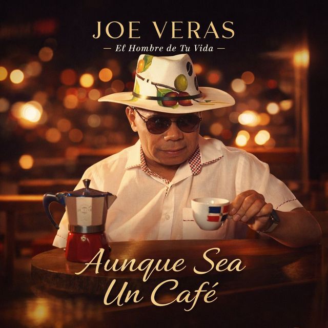 Portada del sencillo «Aunque Sea Un Café» de Joe Veras