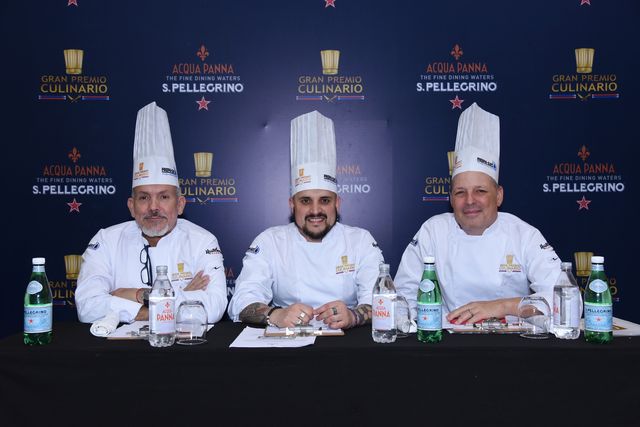 Los chefs Rubén Gómez, Nicolás Garate y Luigi Puello, jurados del Gran Premio Culinario
