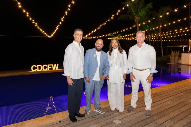 Andrés Pichardo Rosenberg, Sandro Guzmán, Sarah Pelegrín y Jason Kycek en el lanzamiento del Casa de Campo Fashion Week