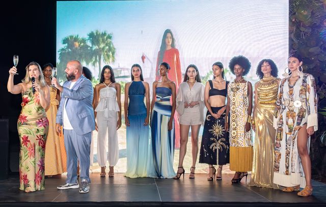 Laura de la Nuez y Sandro Guzmán brindan por el éxito del Casa de Campo Fashion Week