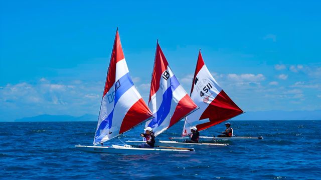 Veleros Sunfish compiten en la Bahía de Samaná