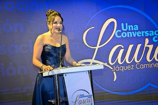 Laura Jáquez Caminero durante la presentación de su nueva propuesta televisiva