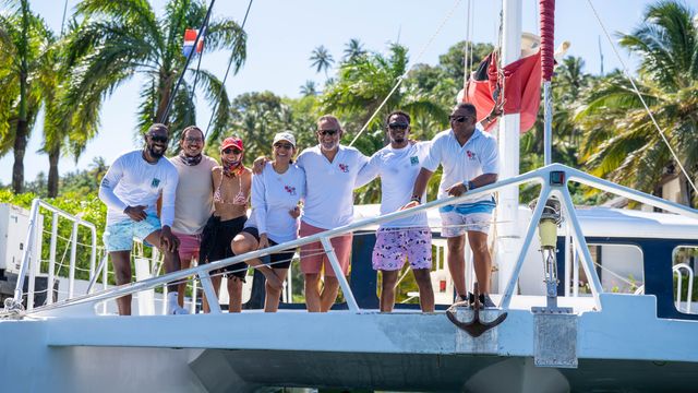La tripulación del velero Skudrett