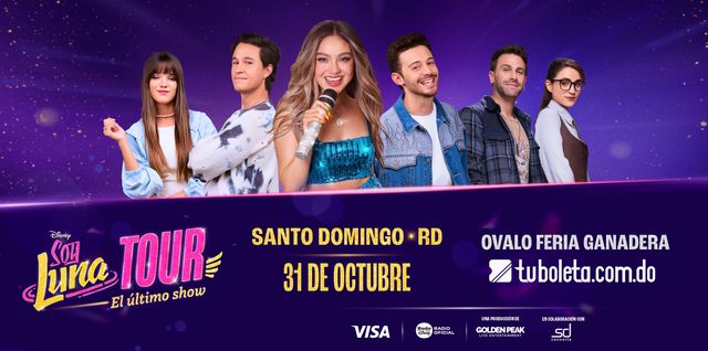 Afiche del Soy Luna Tour El último show con el elenco y la fecha del 31 de octubre en el Óvalo de la Feria Ganadera