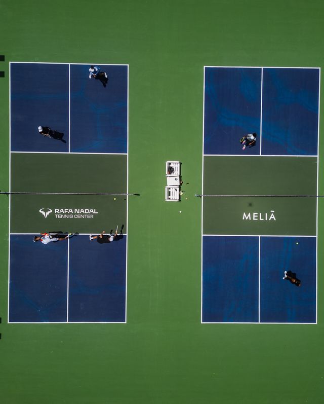 Vista aérea de las canchas de pickleball del Rafa Nadal Tennis Center