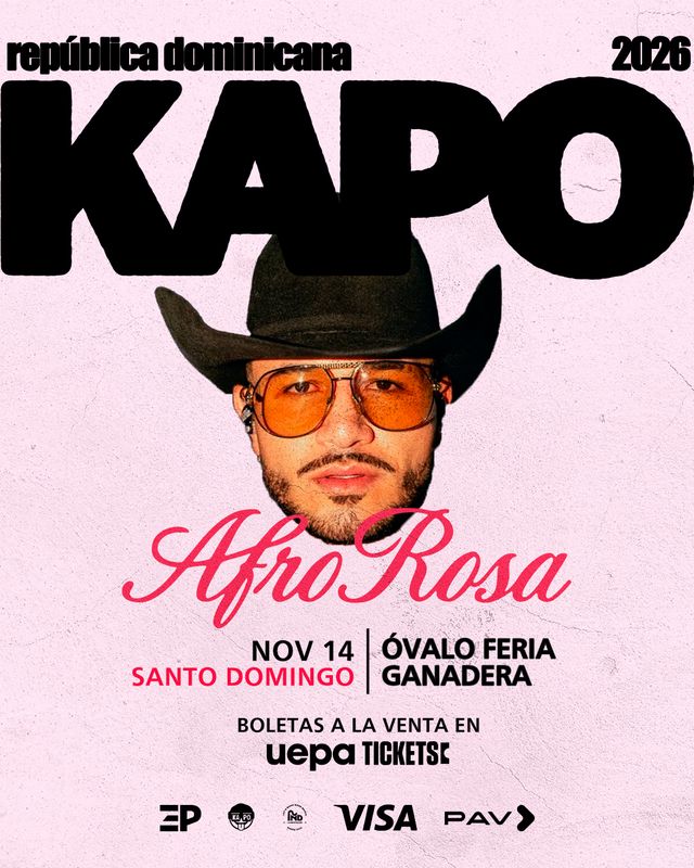 Afiche de Afro Rosa con Kapo el 14 de noviembre en el Óvalo de la Feria Ganadera
