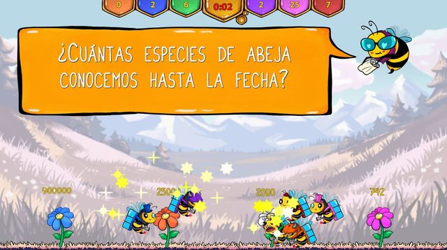 Pregunta sobre especies de abejas en el modo Quiz de BeeTheBest